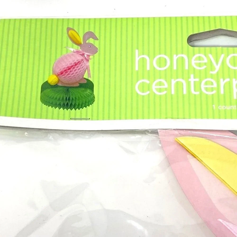 Target Pink Bunny Easter Honeycomb Centerpiece Decor